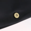 Bally Chain Shoulder Bag Leather Black Gold Auth 210010-19