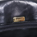 Bally Chain Shoulder Bag Leather Black Gold Auth 210010-18