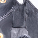 Bally Chain Shoulder Bag Leather Black Gold Auth 210010-20