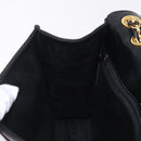 Bally Chain Shoulder Bag Leather Black Gold Auth 210010-22
