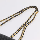 Bally Chain Shoulder Bag Leather Black Gold Auth 210010-8