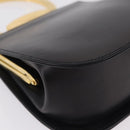 Salvatore Ferragamo Hand Bag Leather Black Gold Auth 210011V-10