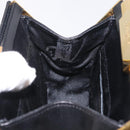 Salvatore Ferragamo Hand Bag Leather Black Gold Auth 210011V-18