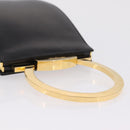 Salvatore Ferragamo Hand Bag Leather Black Gold Auth 210011V-7