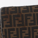 FENDI Zucca Canvas Hand Bag Black Brown Auth 210012-10