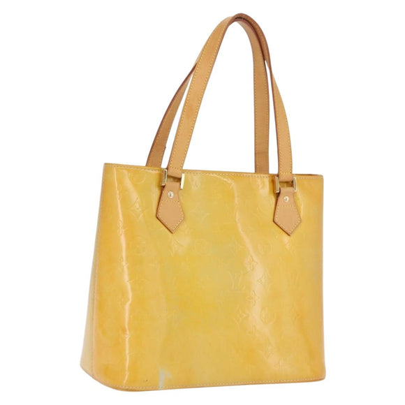LOUIS VUITTON Monogram Vernis Houston Hand Bag Gris M91053 LV Auth 210014