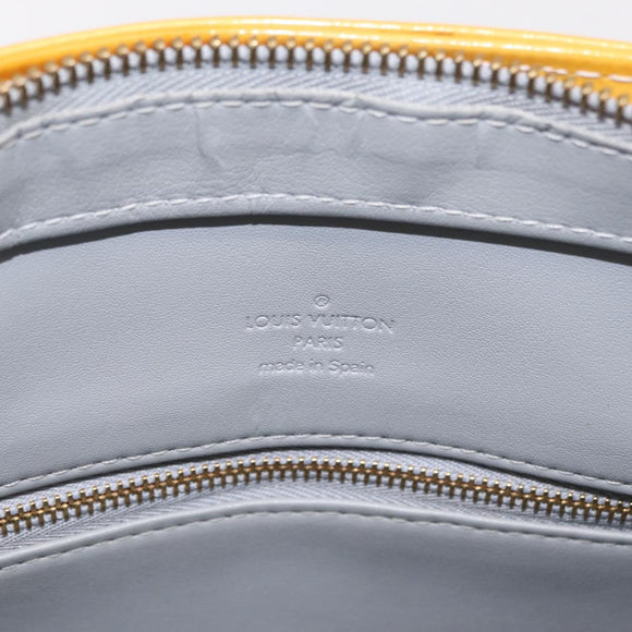 LOUIS VUITTON Monogram Vernis Houston Hand Bag Gris M91053 LV Auth 210014