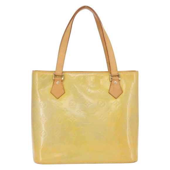 LOUIS VUITTON Monogram Vernis Houston Hand Bag Gris M91053 LV Auth 210014