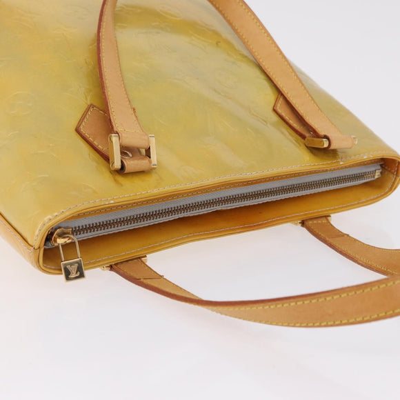 LOUIS VUITTON Monogram Vernis Houston Hand Bag Gris M91053 LV Auth 210014