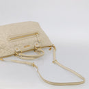 Miu Miu Matelasse Hand Bag Leather 2way Ivory Gold Auth 210015V-10