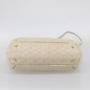 Miu Miu Matelasse Hand Bag Leather 2way Ivory Gold Auth 210015V-12