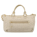 Miu Miu Matelasse Hand Bag Leather 2way Ivory Gold Auth 210015V-2