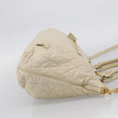 Miu Miu Matelasse Hand Bag Leather 2way Ivory Gold Auth 210015V-5