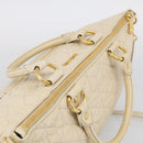 Miu Miu Matelasse Hand Bag Leather 2way Ivory Gold Auth 210015V-6