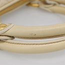 Miu Miu Matelasse Hand Bag Leather 2way Ivory Gold Auth 210015V-8