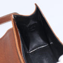 Salvatore Ferragamo Shoulder Bag Leather Brown Gold Auth 210018A-21
