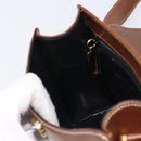 Salvatore Ferragamo Shoulder Bag Leather Brown Gold Auth 210018A-22