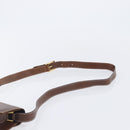 Salvatore Ferragamo Shoulder Bag Leather Brown Gold Auth 210018A-8