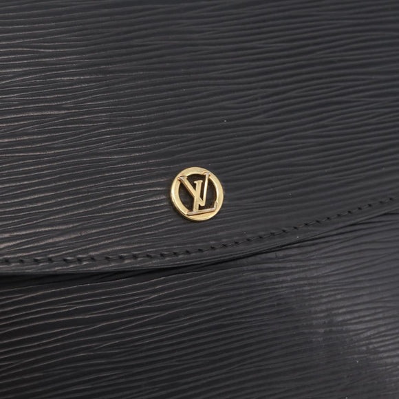 LOUIS VUITTON Epi Montaigne 27 Clutch Bag Black M52652 LV Auth 210021