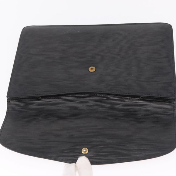 LOUIS VUITTON Epi Montaigne 27 Clutch Bag Black M52652 LV Auth 210021