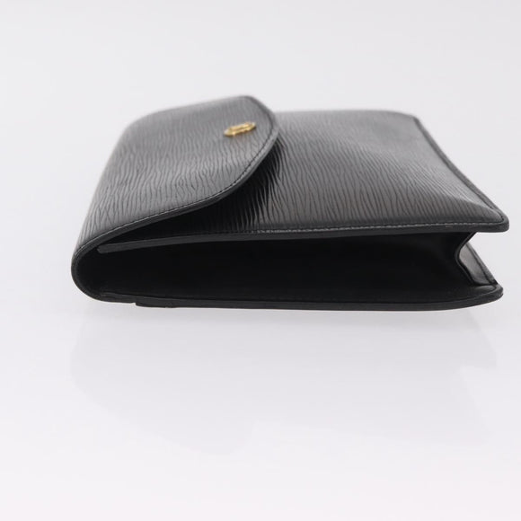 LOUIS VUITTON Epi Montaigne 27 Clutch Bag Black M52652 LV Auth 210021
