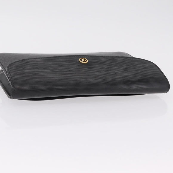 LOUIS VUITTON Epi Montaigne 27 Clutch Bag Black M52652 LV Auth 210021