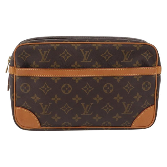 LOUIS VUITTON Monogram Compiegne 28 Clutch Bag M51845 LV Auth 210024