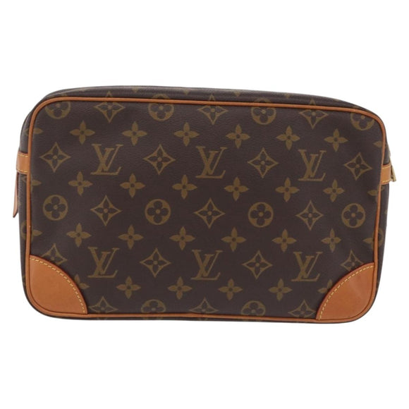 LOUIS VUITTON Monogram Compiegne 28 Clutch Bag M51845 LV Auth 210024