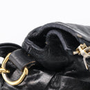 Miu Miu Hand Bag Vitellolux 2way Black Gold Auth 210028V-18