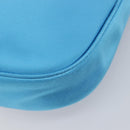 Balenciaga Leopolda Shoulder Bag Satin Blue Silver 792052 Auth 210035V-10