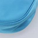 Balenciaga Leopolda Shoulder Bag Satin Blue Silver 792052 Auth 210035V-12