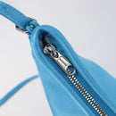 Balenciaga Leopolda Shoulder Bag Satin Blue Silver 792052 Auth 210035V-16