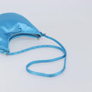 Balenciaga Leopolda Shoulder Bag Satin Blue Silver 792052 Auth 210035V-7