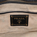 PRADA Hand Bag Vittero Dino Leather 2way Black Gold Auth 210036A-18