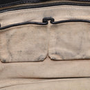 PRADA Hand Bag Vittero Dino Leather 2way Black Gold Auth 210036A-22