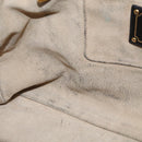 PRADA Hand Bag Vittero Dino Leather 2way Black Gold Auth 210036A-23