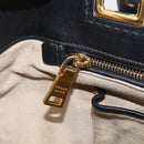 PRADA Hand Bag Vittero Dino Leather 2way Black Gold Auth 210036A-27