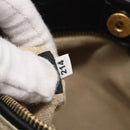 PRADA Hand Bag Vittero Dino Leather 2way Black Gold Auth 210036A-29
