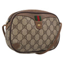 GUCCI GG Supreme Web Sherry Line Bag PVC Beige Gold 89 02 066 Auth 210037-1