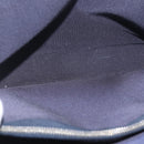CHANEL Hand Bag Cotton jersey Navy Silver CC Auth 210038-16