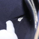 CHANEL Hand Bag Cotton jersey Navy Silver CC Auth 210038-24