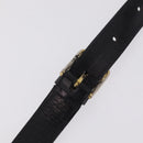 CELINE Shoulder Bag Leather Black Gold Auth 210039-11