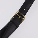 CELINE Shoulder Bag Leather Black Gold Auth 210039-12