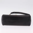 CELINE Shoulder Bag Leather Black Gold Auth 210039-13