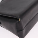 CELINE Shoulder Bag Leather Black Gold Auth 210039-19