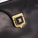 CELINE Shoulder Bag Leather Black Gold Auth 210039-22