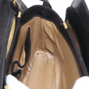 CELINE Shoulder Bag Leather Black Gold Auth 210039-28