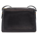 CELINE Shoulder Bag Leather Black Gold Auth 210039-5