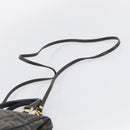FENDI Zucca Canvas Hand Bag PVC 2way Black Brown Auth 210043-10