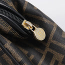 FENDI Zucca Canvas Hand Bag PVC 2way Black Brown Auth 210043-17
